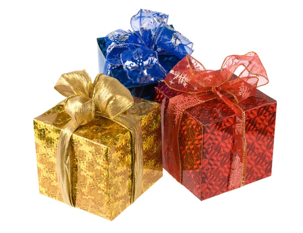 Três caixas de presente — Fotografia de Stock