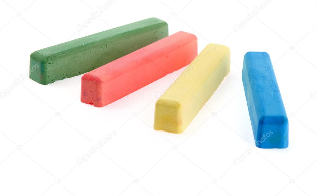 Sticks of pastel colored chalk