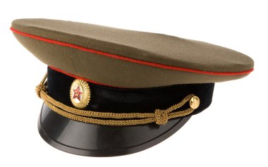 Soviet army cap isolated on white clipart