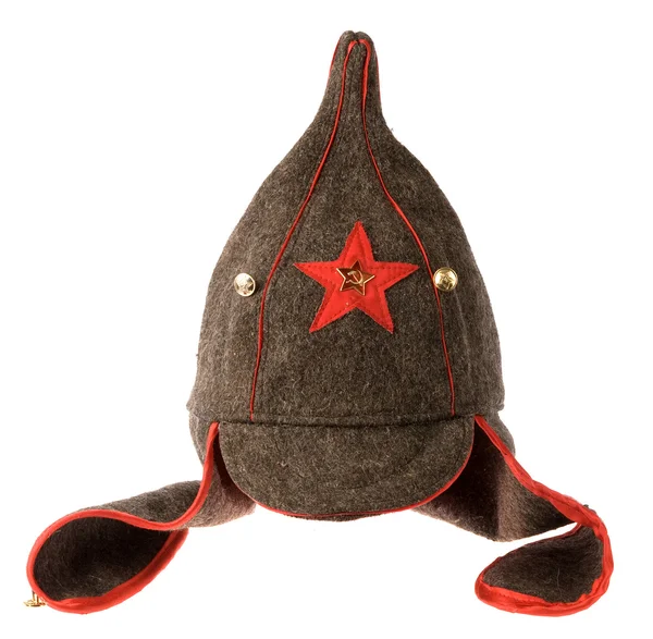 Sovětská armáda cap "budyonnovka" — Stock fotografie