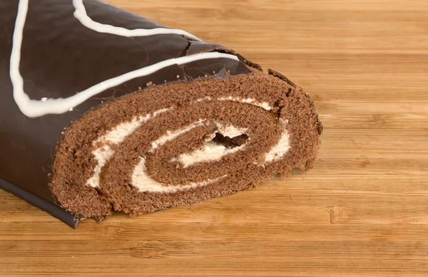 巧克力蛋糕卷 — 图库照片