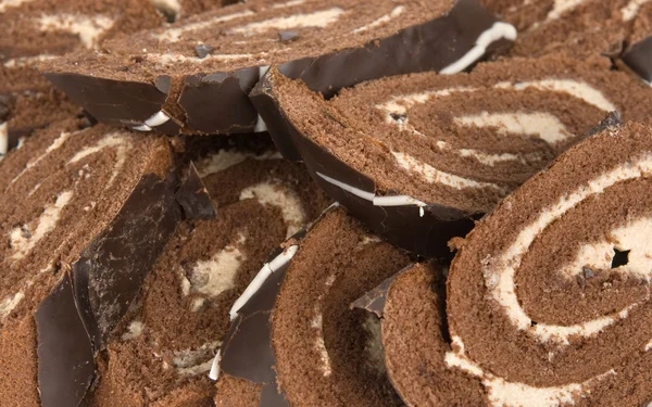 Tort de ciocolată Roll — Fotografie, imagine de stoc