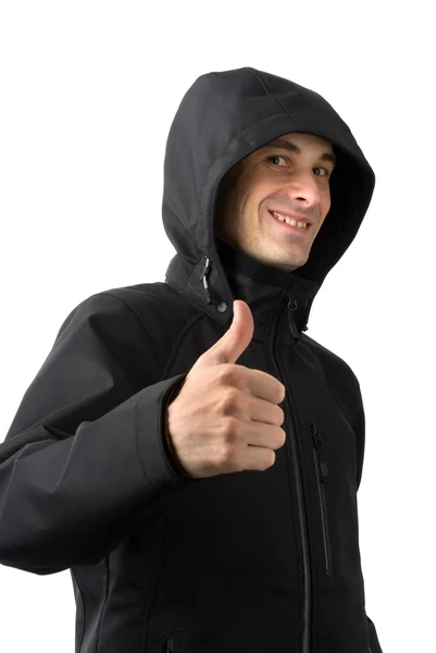 A handsome sman with thumbs up — Stock Photo, Image