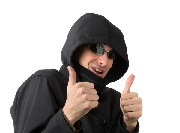 A handsome man with thumbs up — Stock Photo, Image