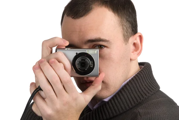 Young man talking a picture — Stock Photo, Image