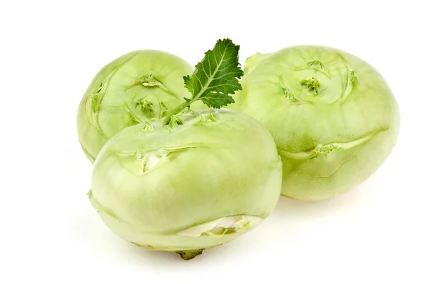 Three green kohlrabi — Stock Photo, Image
