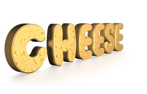 3d word Cheese — Stock Photo, Image