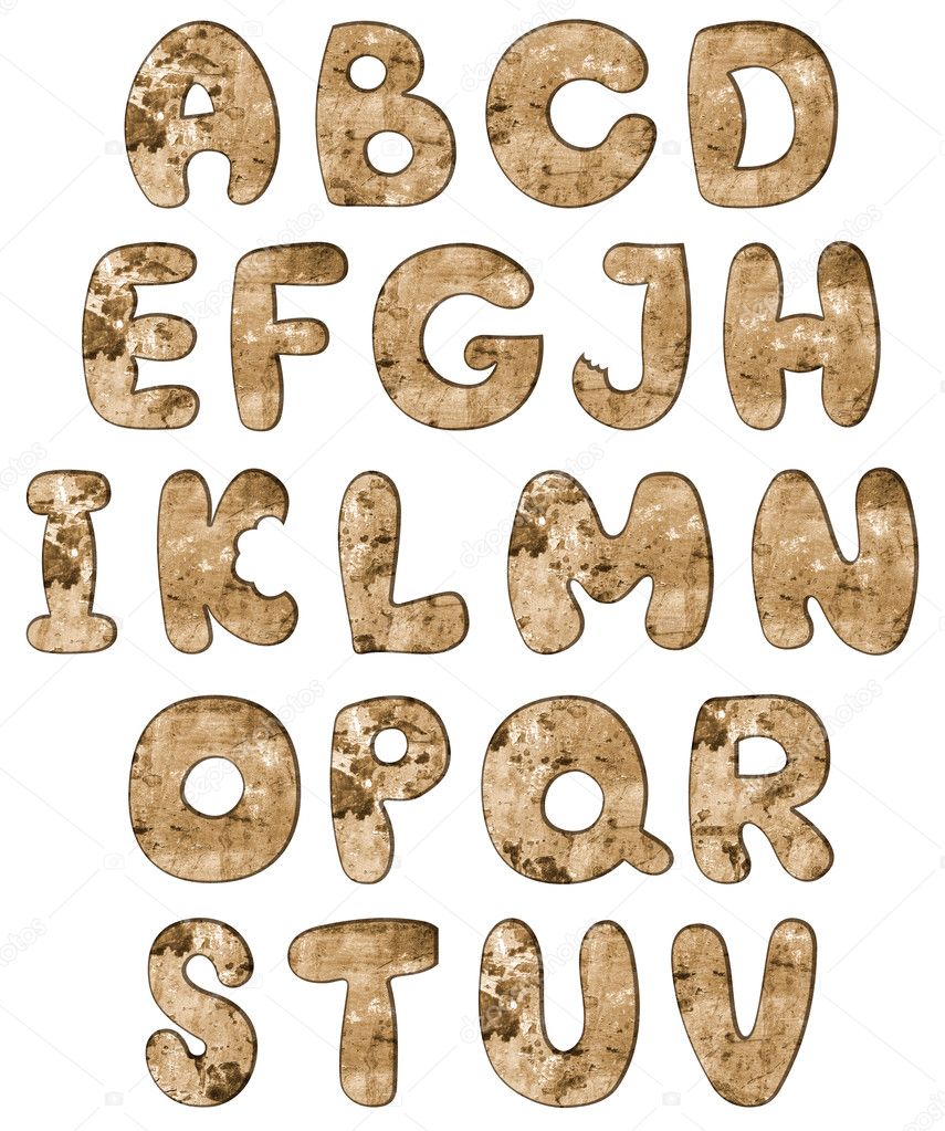 Grunge alphabet