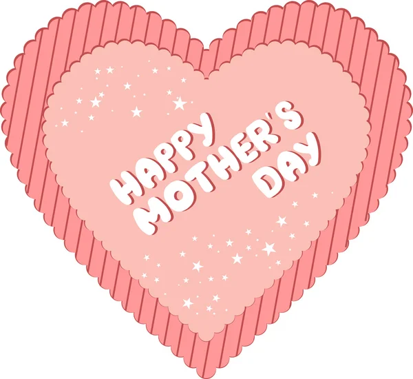 Happy Mother's Day hart — Stockvector