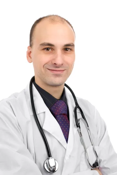 Médico masculino sonriendo — Foto de Stock