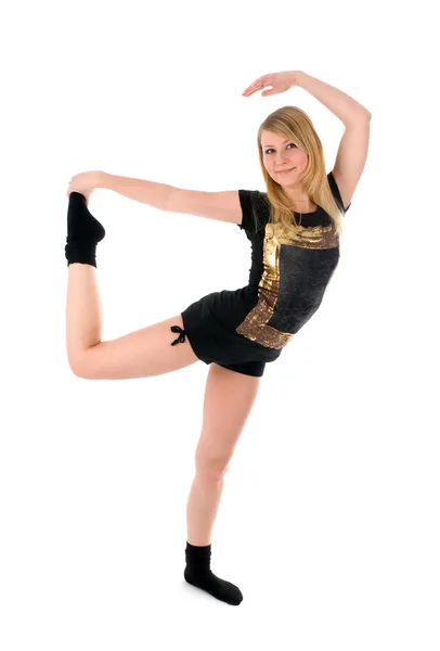 Привлекательная девушка танцует — стоковое фото