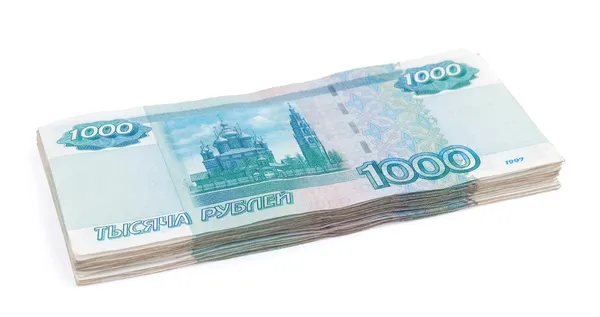 Billetes de rublos rusos — Foto de Stock