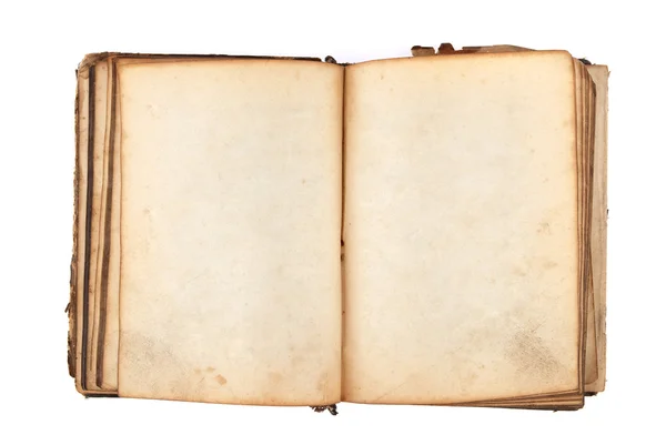 Стародавня книга з порожніми сторінками — стокове фото