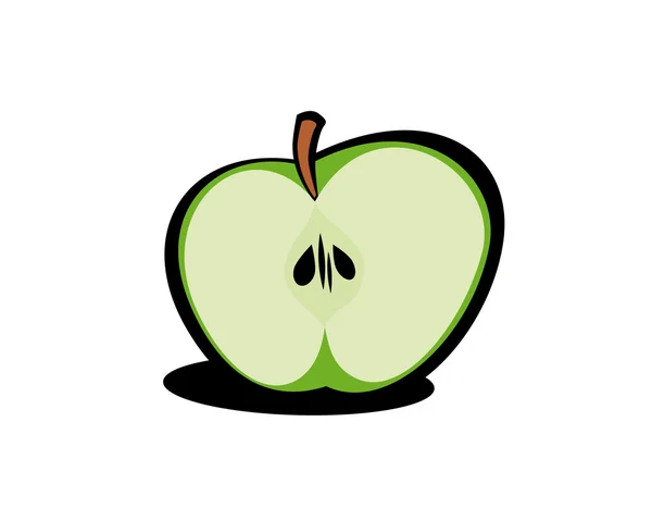 Grüner Apfel 1 — Stockvektor