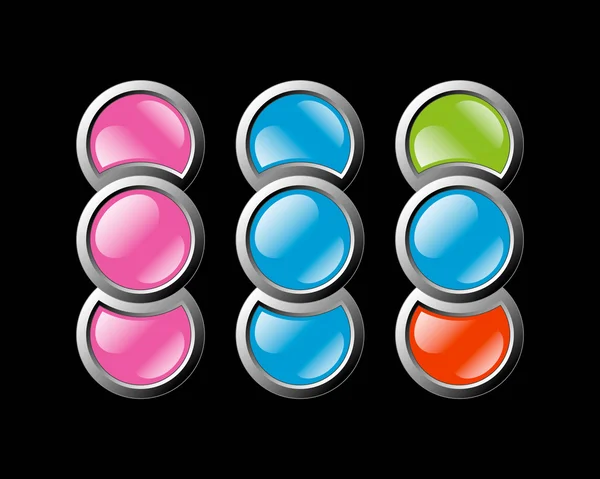 3 κουμπιά — Διανυσματικό Αρχείο