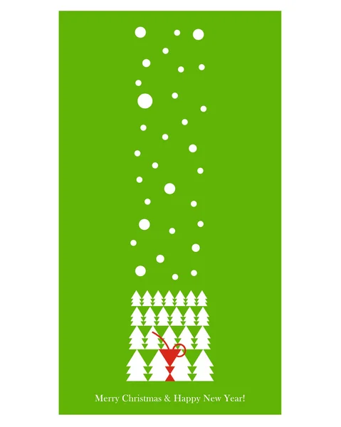 Grußkarte Weihnachten — Stockvektor