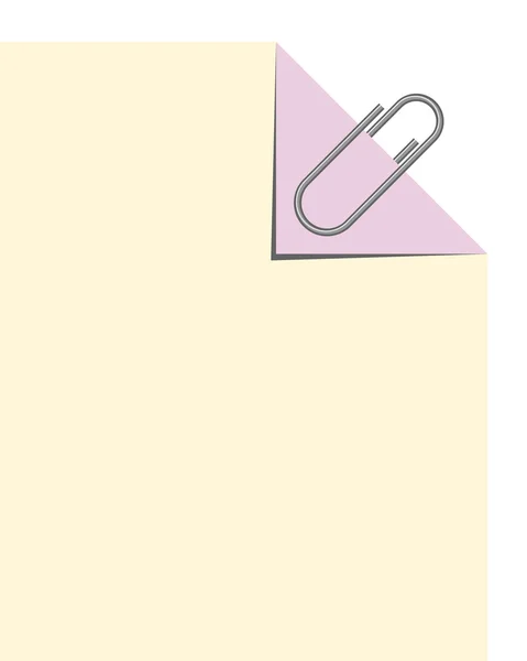 Paperclip note 3 — Stock Vector