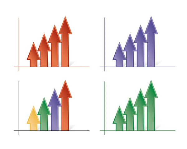 Vectorial coloured arrows — Stock Vector