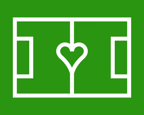 Cœur de football — Image vectorielle