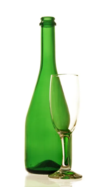 Flasche und Glas — Stockfoto