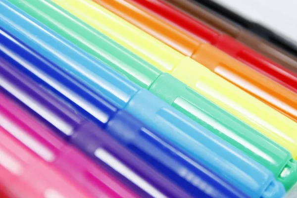 Vilt-tip pennen alle kleuren — Stockfoto