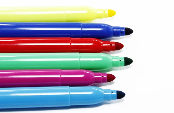 Vilt-tip pennen alle kleuren — Stockfoto