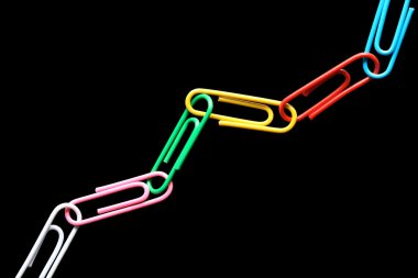 Paper Clips Chain clipart