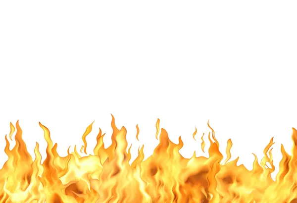 Fire Flame On White — Stock Photo, Image