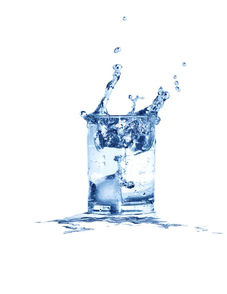 Glass With Splashing Water — Stock Photo, Image