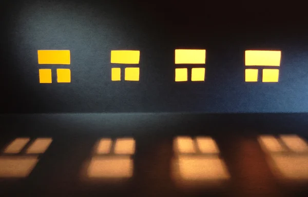 Fenster in der Nacht — Stockfoto