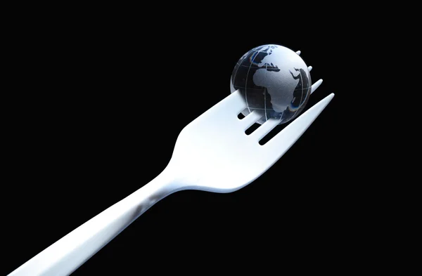 Planet On The Fork — Stock Photo, Image