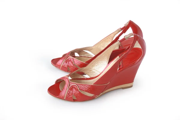 Sapatos de mulher vermelha — Fotografia de Stock