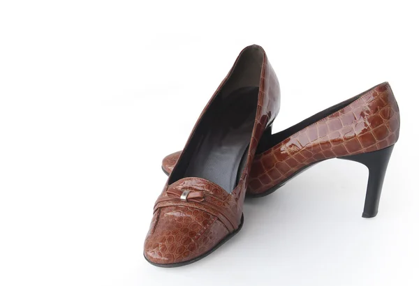 Kahverengi kadın ayakkabı — Stok fotoğraf