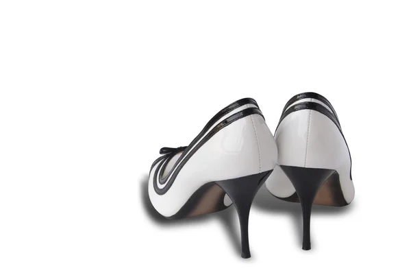 Белая женская обувь — стоковое фото