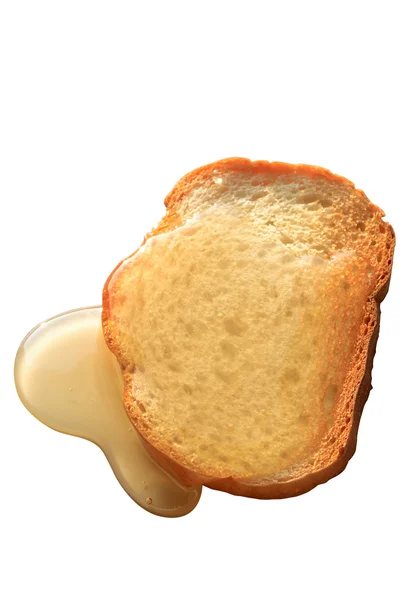 Toast mit Honig — Stockfoto