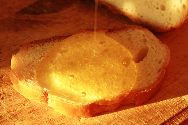 Chléb a med — Stock fotografie