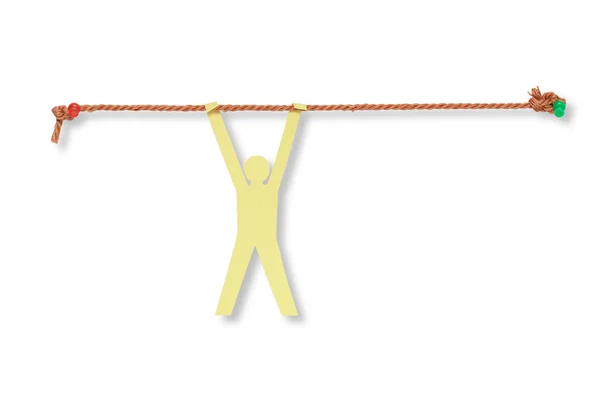 Hanging Paper Man — Stock Photo, Image
