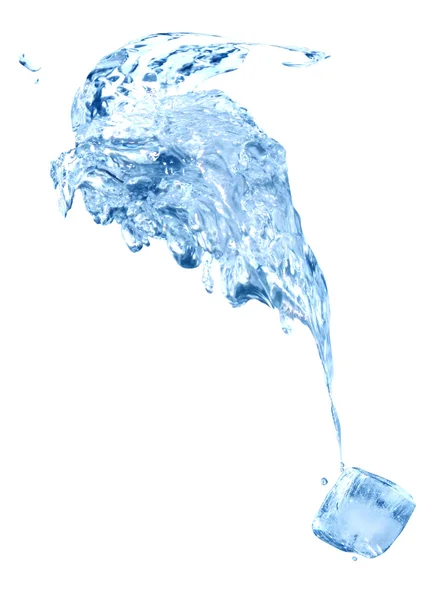 Лед в воде — стоковое фото