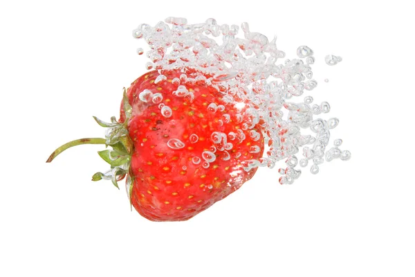Strawberry In Water — Stock Photo, Image