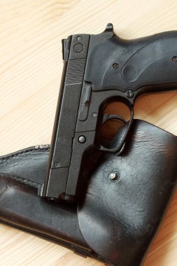 Handgun and holster clipart