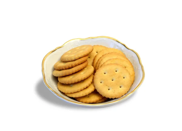 Crackers op de plaat — Stockfoto