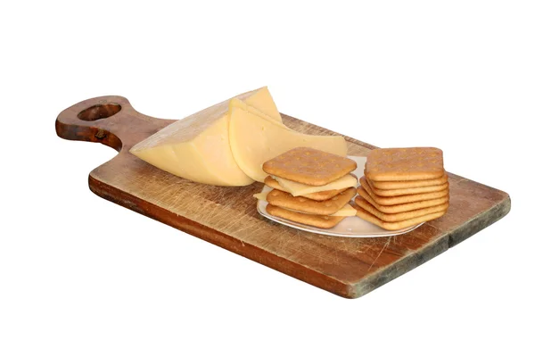 A kekszek (krekkerek) sajttal — Stock Fotó