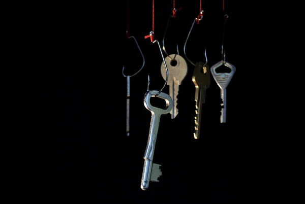 Keys On Hooks — Stock Photo, Image