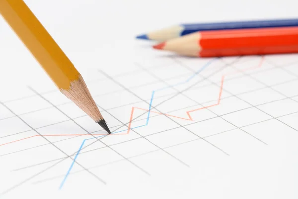 Pencil Drawing Diagram — Stock Photo, Image