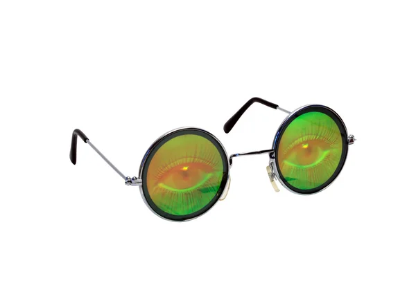 Olhos em óculos — Fotografia de Stock