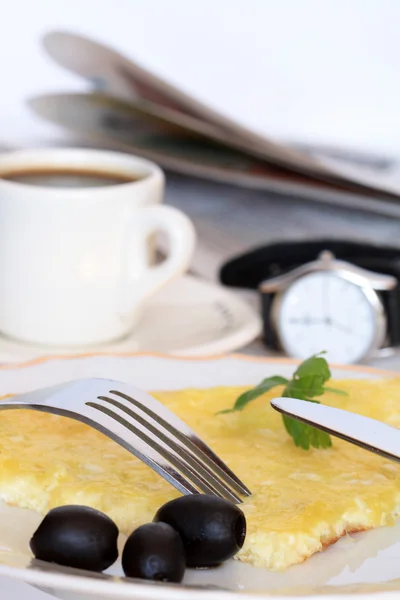 Breakfast With Omelette — Stock Photo, Image