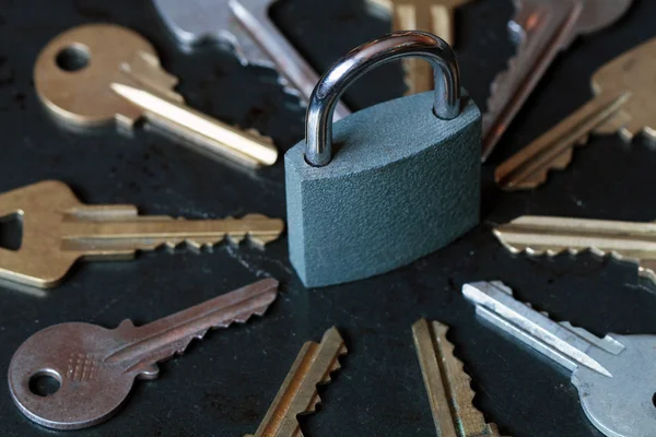 Padlock And Keys — Stock Photo, Image