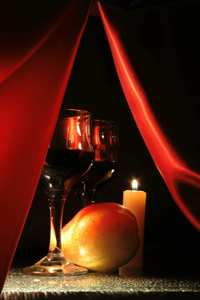 梨とワイン — ストック写真