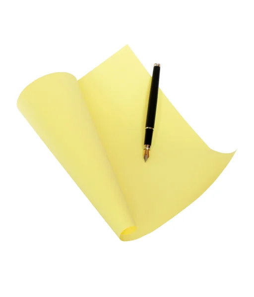 Pen On Paper — Stock Photo, Image