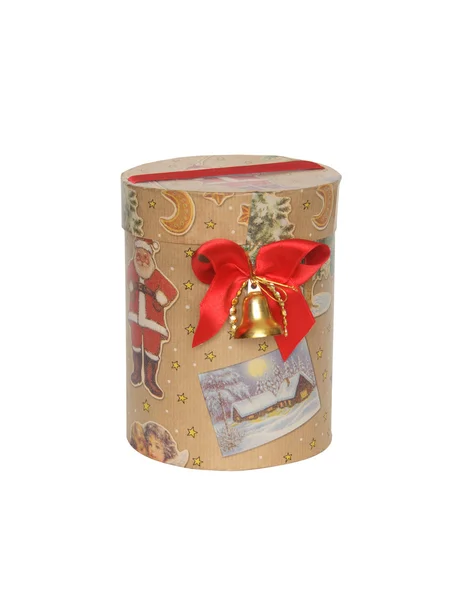 Ročník Vánoční dárková krabička — Stock fotografie
